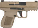 Canik Mete MC9 *CA Compliant Micro-Compact Frame 9mm Luger 10+1 3.18" Steel Barrel, Flat Dark Earth Cerakote Optic Ready/Serrated Steel Slide, Flat Dark Earth Polymer Frame w/Picatinny Rail, Textured Grip