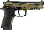 Beretta USA 92XI Full Size Frame 9mm Luger 18+1 4.70" Black DLC Steel Barrel, Splinter Camo Cerakote Stainless Steel Optic Ready/Serrated Slide, Splinter Camo Cerakote Aluminum Frame w/Picatinny Rail, Black Textured Grip, MRDS Footprint