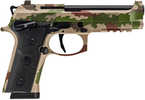 Beretta USA 92XI Full Size Frame 9mm Luger 10+1 4.70" Black Steel Barrel, Vegetato Camo Cerakote Stainless Steel Optic Ready/Serrated Slide & Steel Frame w/Beavertail & Picatinny Rail, Black Textured Grip, Ambidextrous