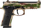 Beretta USA 92XI Full Size Frame 9mm Luger 15+1 4.70" Black DLC Steel Barrel, Vegetato Camo Cerakote Stainless Steel Optic Ready/Serrated Slide, Vegetato Camo Cerakote Aluminum Frame w/Picatinny Rail, Black Textured Grip, MRDS Footprint