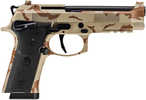 Beretta USA 92XI Full Size Frame 9mm Luger 10+1 4.70" Black Steel Barrel, Desert DPM Cerakote Stainless Steel Optic Ready/Serrated Slide & Frame w/Beavertail & Picatinny Rail, Black Textured Grip, Ambidextrous