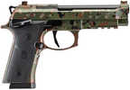 Beretta USA 92XI Full Size Frame 9mm Luger 15+1 4.70" Black DLC Steel Barrel, Optic Ready/Serrated Stainless Steel Slide, Flecktarn Camo Cerakote Aluminum Frame w/Picatinny Rail Black Textured Grip, MRDS Footprint