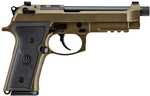 Beretta USA M9A4 Overlanding Full Size Frame 9mm Luger 15+1 5.10" Black Threaded Barrel, Nomad Bronze Cerakote Steel Optic Ready/Serrated Slide, Nomad Bronze Cerakote Aluminum Frame w/Beavertail & Picatinny Rail, Ambidextrous