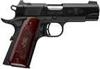 Browning 1911 Black Label Medallion Compact 22 LR 10+1 3.63" Matte Stainless Barrel, Black Anodized Aluminum Serrated Slide, Matte Black Polymer Frame w/Beavertail, Rosewood w/Gold BuckMark Inlay Grip