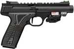 Browning Buck Mark Black Label 250 SR 22 LR 10+1 4.40" Matte Black Threaded Bull Barrel, Matte Black Aluminum Frame w/Picatinny Rail Top & Bottom, Black G10 Grip w/ Inscribed Waving Flag, Crimson Trace Laser