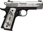 Browning 1911 Black Label Medallion Compact 380 ACP 8+1 3.63" Matte Stainless Stainless Steel Barrel & Serrated Slide, Matte Black Polymer Frame w/Beavertail, White Imitation Pearl Grip