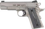 Colt Officer Lightweight 45 ACP 7+1 4.25" Stainless Steel Barrel, Stainless Cerakote Stainless Steel Serrated Slide, Stainless Cerakote Aluminum Frame w/Beavertail, Black/Gray G10 Grip