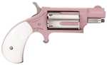 North American Arms Mini-Revolver 22 WMR 5 Shot 1.13" Rose Gold Cerakote Stainless Steel Barrel & Frame, Rose Gold/Stainless Cylinder, White Pearlite Grip, Stainless Exposed Hammer,
