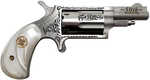 North American Arms 50th Anniversary 22 Mag 5 Shot 1.63" Matte Stainless w/"50th Anniversary" & Scroll Engraving, White Pearl Grip, Exposed Hammer