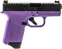 Gforce Rapture Sub-Compact Frame 9mm Luger 12+1 3.25" Black Steel Barrel, Black Optic Cut/Serrated Steel Slide, Purple Cerakote Polymer Frame