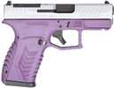 Derya Firearms DY9Z Sports South Exclusive Micro Compact 9mm Luger 15+1 3.50" Black Barrel, Silver Alloy Steel Optic Ready/Serrated Slide, Purple Polymer Frame w/Accessory Rail, Interchangeable Backstrap Grip, RMSc Footprint