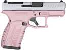 Derya Firearms DY9Z Micro Compact 9mm Luger 15+1 3.50" Black Barrel, Silver Alloy Steel Optic Ready/Serrated Slide, Pink Polymer Frame w/Accessory Rail, Interchangeable Backstrap Grip, RMSc Footprint
