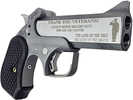 Bond Arms 30th Vet 45 Colt (Long Colt)/410 Gauge 2 Shot 4.25" Engraved Rough Matte Stainless Steel Barrel & Frame, Black Rubber Grip