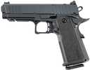 Tisas Arms 1911 DS Carry 9mm Luger 17+1 4.25" Black Cerakote Carbon Steel Serrated Slide, Black Cerakote Carbon Steel Frame w/Accessory Rail & Beavertail, Polymer Grip