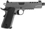 Tisas Arms 1911 Night Stalker SF 45 ACP 8+1 5.11" Black Threaded Barrel, Gray Cerakote Carbon Steel Lightening Cut/Serrated Slide, Gray Cerakote Carbon Steel Frame w/Beavertail & Picatinny Rail, Aluminum Grip