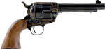Stand Mfg SAA 45 LC revolver, 5.5 in barrel, 6 rd capacity, walnut wood finish