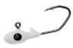 Gene Larew Lures Crappie Pro 1/48oz Overbite Sickle Mo'Glo Jigheads White 10pk 148OBS43