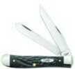 Case Cutlery Trapper 2 Blade 4 1/8" Rough Black