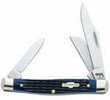 Case Cutlery Blue Medium Stockman Folding Knife Three Blades 3.25" Plain Edge Steel