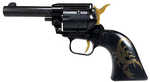 Heritage Barkeep 22LR revolver 3 in barrel 6 rd capacity black oxide gold scorpion laminate wood finish