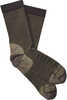 Lacrosse Men's Copper Merino Socks Lightweight Crew Olive Medium