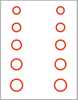 Gunstar Mini Circles Target Reticle Set Orange Model: 1402712
