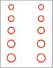 Gunstar Mini Circles Target Reticle Set Orange Model: 1402712