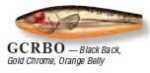 Mirrolure / L&S Bait She Dog 1/2 4in Gold Chrome Black Back Orange Md#: 83MR-GCRBO