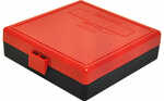 Reloading Hinged Top 100 Round Ammo Box 380/9mm Red with Black Base