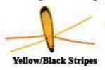 Betts Grunt Grub Spin-nickel 1/16 12/cd Black Yellow Stripes 022GRRL-24N