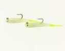 H&H Glass Minnow Double Rig 1/8Oz Glow/Chartreuse Tail