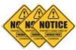 Moultrie MCA-13133 Camera Surveillance Signs Yellow 3 Per Pkg