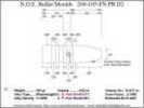 Bullet Mold 2 Cavity Aluminum .260 caliber Plain Base 105 Grains with Flat nose profile type. Designed for use in 25