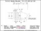 Bullet Mold 2 Cavity Aluminum .311 caliber Gas Check 121 Grains with Round Nose profile type. classic d