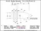 Bullet Mold 2 Cavity Aluminum .311 caliber GasCheck and Plain Base 158 Grains with Flat nose profile type. classic