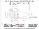 Bullet Mold 5 Cavity Aluminum .311 caliber Gas Check 174 Grains with Flat nose profile type. designed ELCO