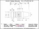 Bullet Mold 2 Cavity Aluminum .311 caliber Gas Check 179 Grains with Flat nose profile type. Our improved version of