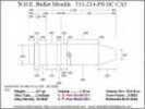 Bullet Mold 1 Cavity Aluminum .311 caliber Gas Check 214 Grains with Flat nose profile type. Designed as target