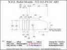 Bullet Mold 4 Cavity Aluminum .312 caliber GasCheck and Plain Base 163 Grains with Flat nose profile type. Designed