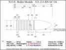 Bullet Mold 3 Cavity Aluminum .321 caliber Gas Check 214 Grains with Round Nose profile type. Designed for use in 8m