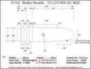 Bullet Mold 2 Cavity Aluminum .324 caliber Gas Check 255 Grains with Round Nose profile type. designed for use in 8m