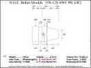 Bullet Mold 2 Cavity Aluminum .358 caliber Plain Base 128 Grains with Semiwadcutter profile type. The classic Round