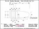 Bullet Mold 2 Cavity Aluminum .360 caliber GasCheck and Plain Base 249 Grains with Round Nose profile type. Designed