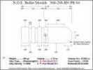 Bullet Mold 4 Cavity Aluminum .360 caliber Plain Base 294 Grains with Round Nose profile type. Designed for the 358