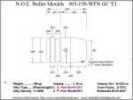 Bullet Mold 2 Cavity Aluminum .403 caliber Gas Check 198 Grains with Wide Flat nose profile type. The