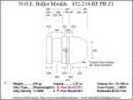 Bullet Mold 5 Cavity Aluminum .432 caliber Plain Base 216 Grains with Round/Flat nose profile type. flat des