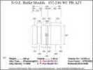 Bullet Mold 2 Cavity Aluminum .432 caliber Plain Base 246 Grains with Wadcutter profile type. for plinki