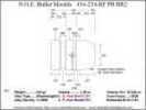 Bullet Mold 4 Cavity Aluminum .434 caliber Plain Base 234 Grains with Round/Flat nose profile type. standard weigh