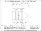 Bullet Mold 3 Cavity Aluminum .434 caliber Plain Base 237 Grains with Spire point profile type. himmelwright desig