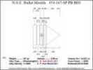 Bullet Mold 2 Cavity Aluminum .454 caliber Plain Base 167 Grains with Spire point profile type. light Himmelwright